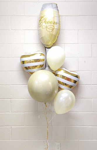 Elegance Cream Champagne Balloon Bouquet 
