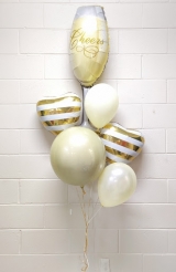 Elegance Cream Champagne Balloon Bouquet 