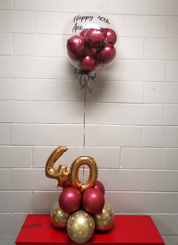 Elegant Bubble Standup With Custom Print & Pick An Age