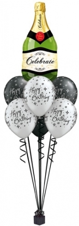 Birthday Elegant Champagne Bouquet