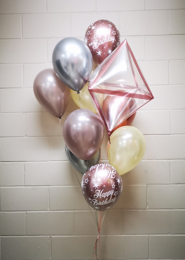 Elegant Rose Gold Birthday Bouquet