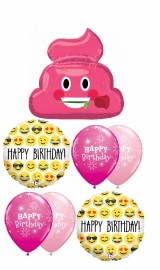 Emoji Pink Poop Birthday Bouquet 