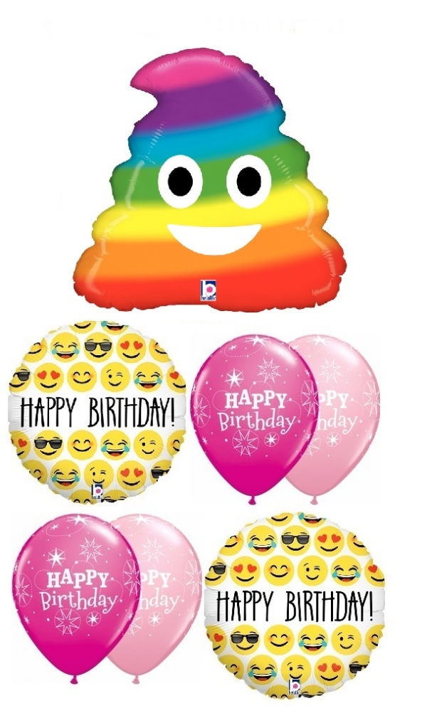 Emoji Rainboo Poop Birthday Bouquet