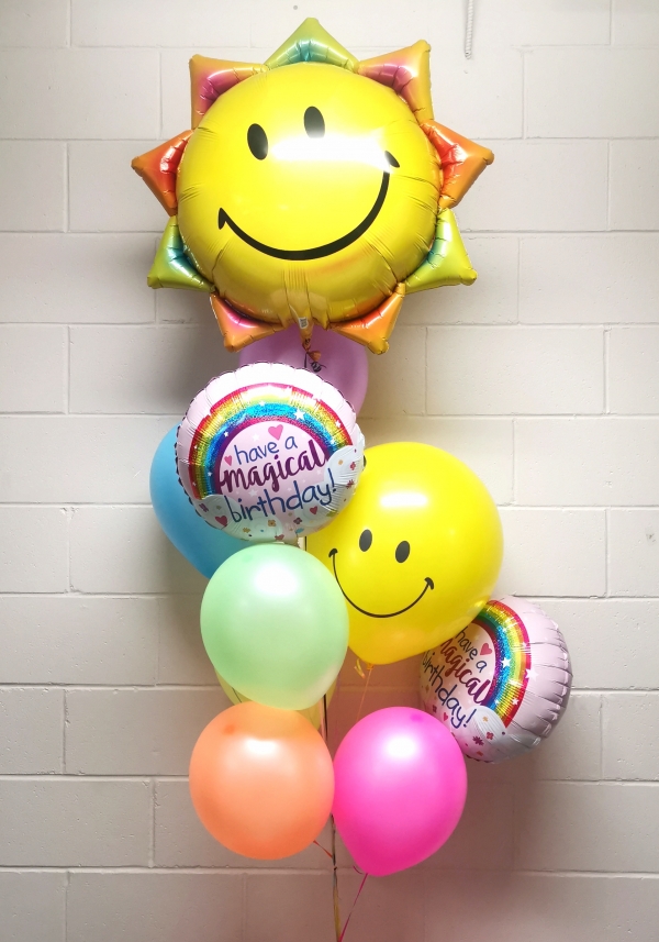 Emoji Sun Rainbow Pride Birthday Bouquet