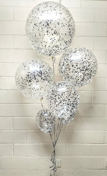 Everything In Black & White Confetti Bouquet