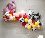 [8FT] Organic Printed Farm Animal Balloon Garland 