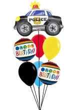 Police Car Birthday Balloon Bouquet 
