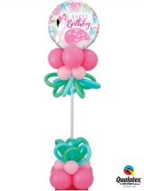 7FT Flamingo Birthday Column INDOOR