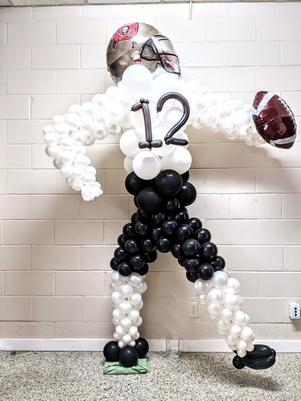 Football Player Dude In Black & White