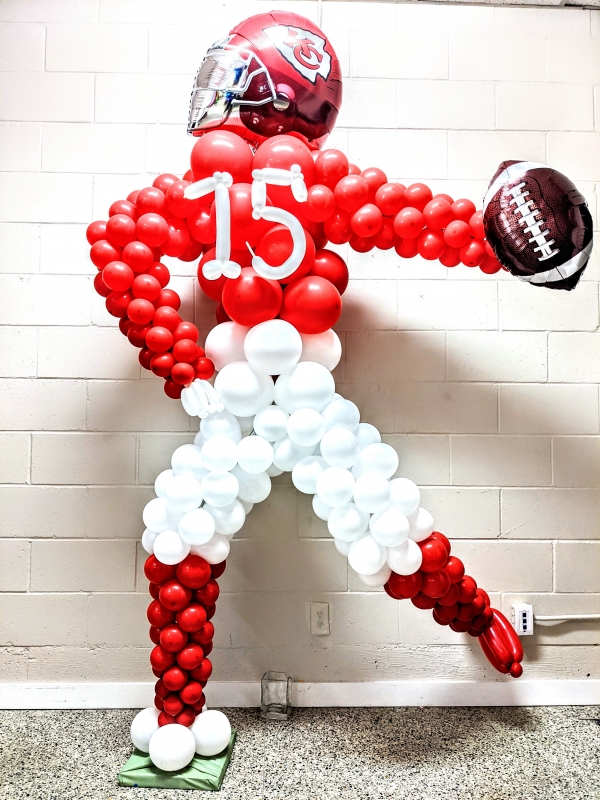 Football Player Dude In Red & White