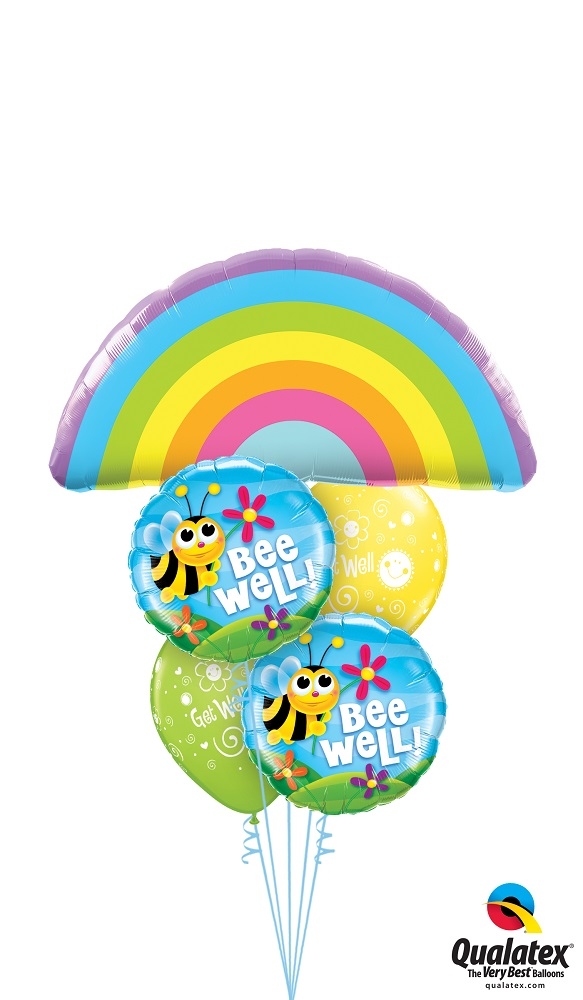 Get Well Rainbow Bouquet Balloon