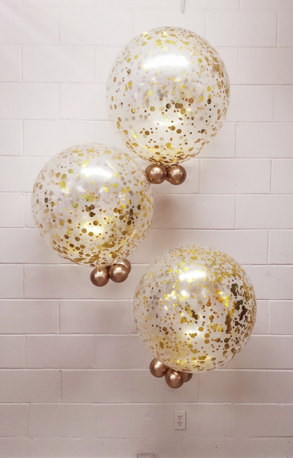 Giant Confetti Bouquet in Gold HG