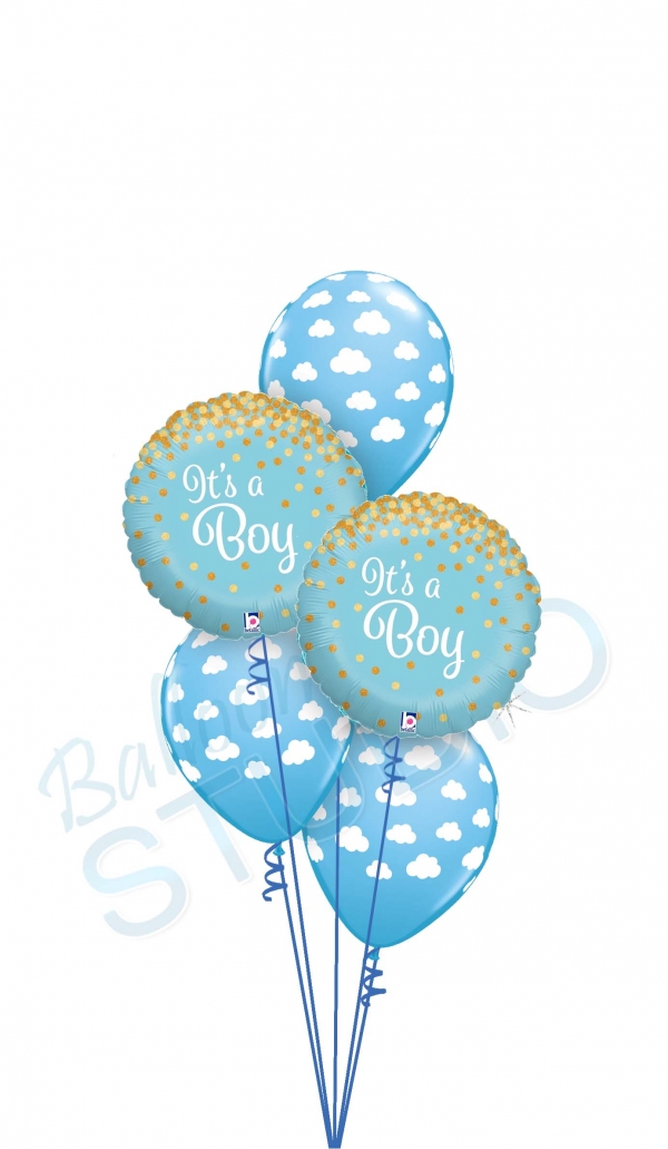 Glitter and Clouds Baby Boy