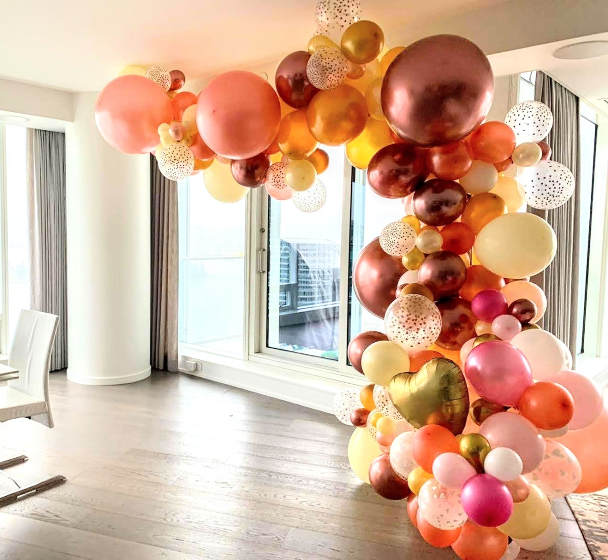 [8x6FT] Organic Chunky Glitter & Gold Garland Arch