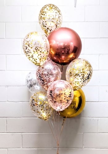 Glitter Gold & Rose Gold Birthday Bouquet