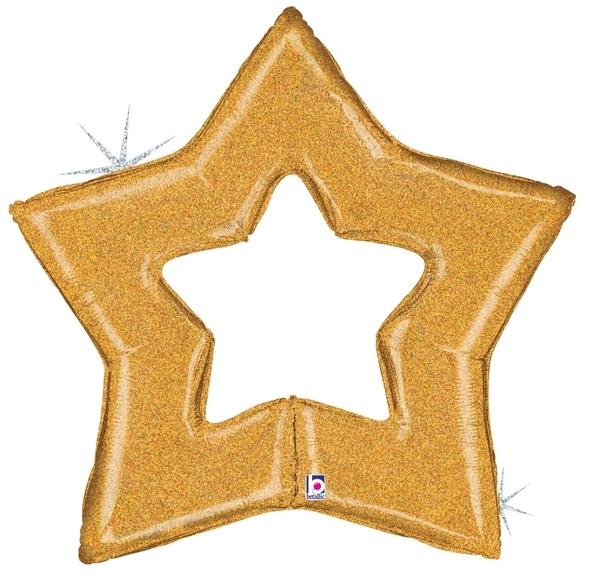 Glitter Gold Star SuperShape