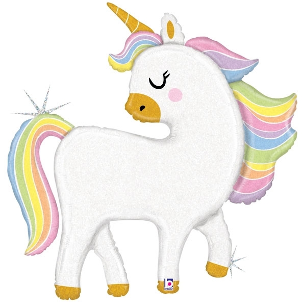 Glitter Pastel Unicorn Holographic Shape