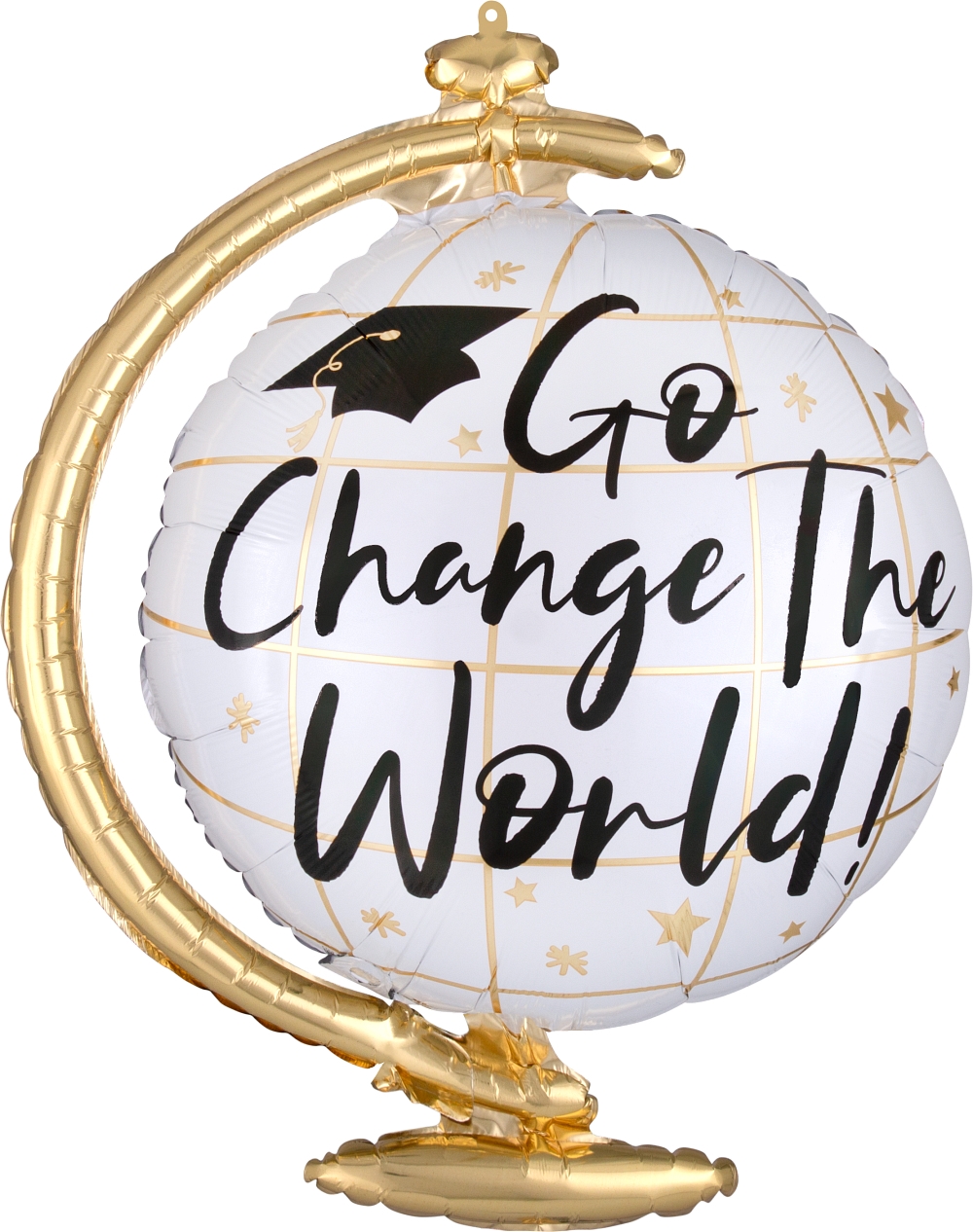 23x23 Go Change the World Globe Graduation Balloon