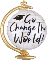 23x23 Go Change the World Globe Graduation Balloon