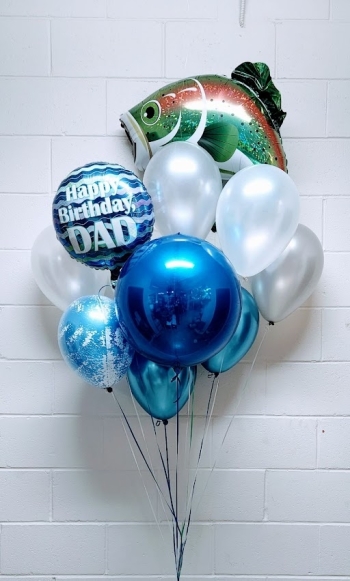 Going Fishing For Your Birthday Dad Fisherman Balloon Bouquet