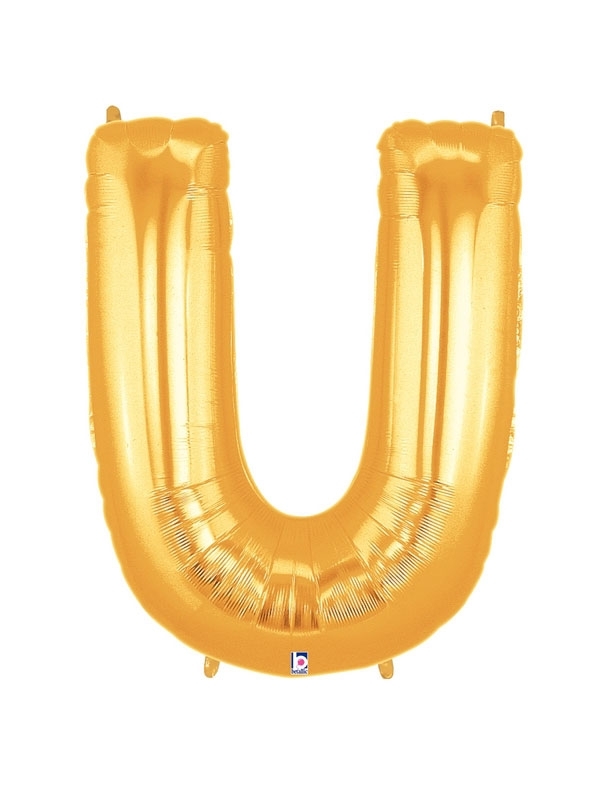 Gold Balloon Letter U