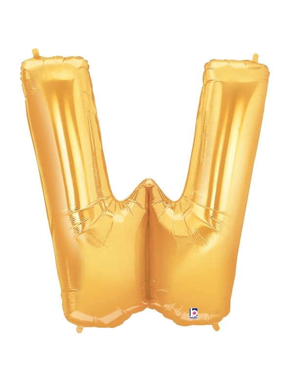 Gold Balloon Letter W