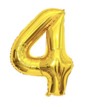 Gold Balloon Number 4