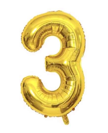 Gold Balloon Number 3