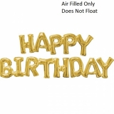 Gold Happy Birthday Banner 