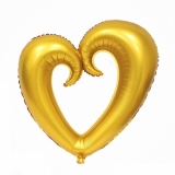 Gold Hollow Heart Balloon Love