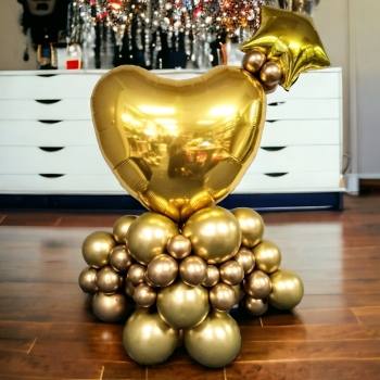 Gold Heart Stand Up 