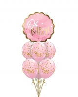 Gold & Pink Oh Baby Girl Confetti Bouquet