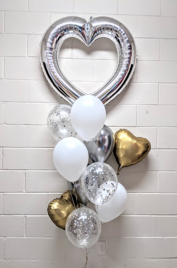 Gold & Silver & White Confetti Chrome