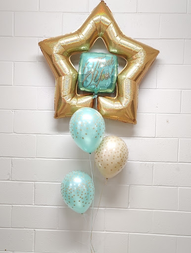 Gold Star Thank You Fresh Balloon Bouquet