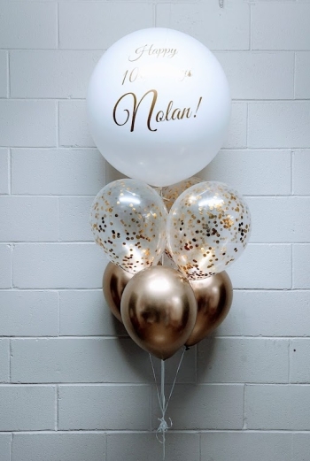 Gold & White Custom Personalized Bouquet