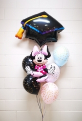 Grad Cap Minnie Mouse Pastel Confetti Bouquet