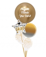 Grad Custom Name Nova Balloons bouquet