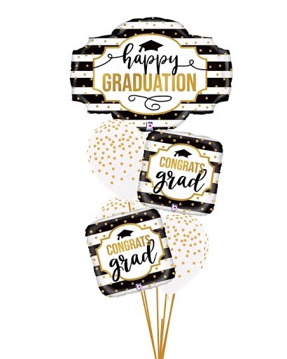 Grads and Stripes Balloon Bouquet
