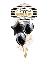 Grads and stripes Black Star Balloon Bouquet