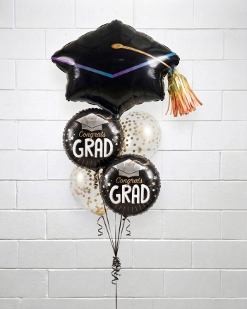 Graduation confetti bouquet with Jumbo Cap