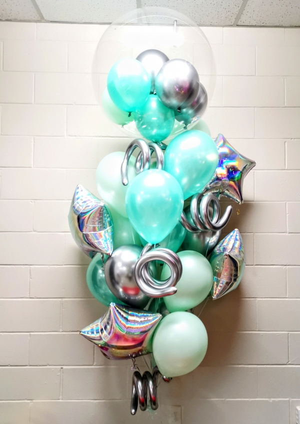 Green & Silver Jewel Tone Iridescent Bouquet