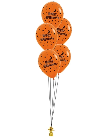 Happy Halloween Latex Print Bouquet of 5