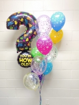 Happiest Birthday Balloon You Are How Old ? Bouquet 