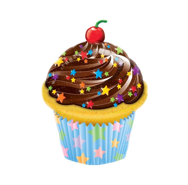 Happy Birthday Cupcake Junior Single Balloon