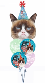 Happy Birthday cupcakes with Grumpy Cat