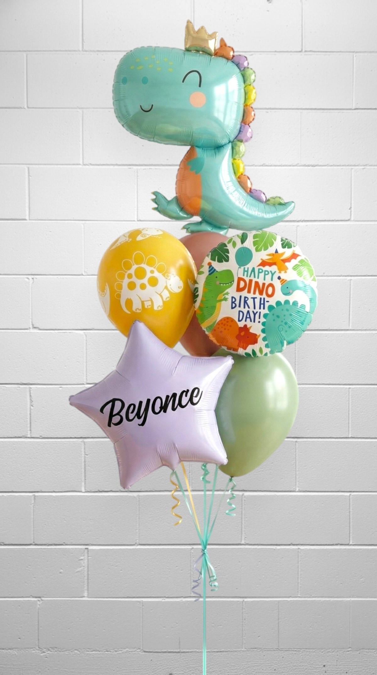 Happy Birthday Dinosaur Buddy Custom Print Bouquet