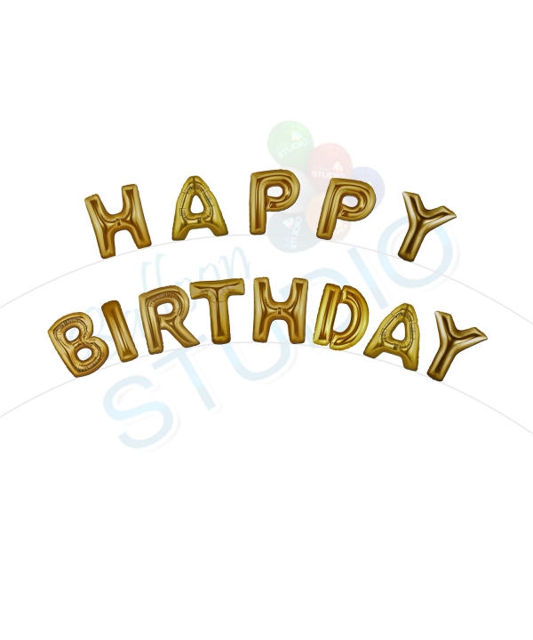 Happy Birthday Letter Balloons Dual Arches