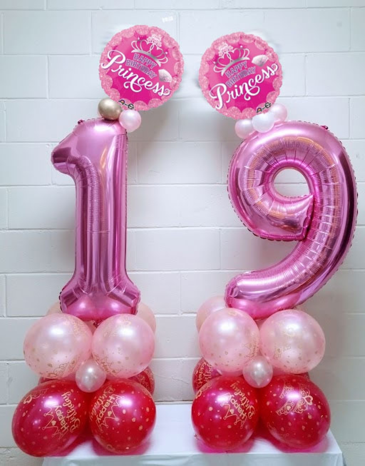 Happy Birthday Princess Pick An Age Balloon Stand Up Double