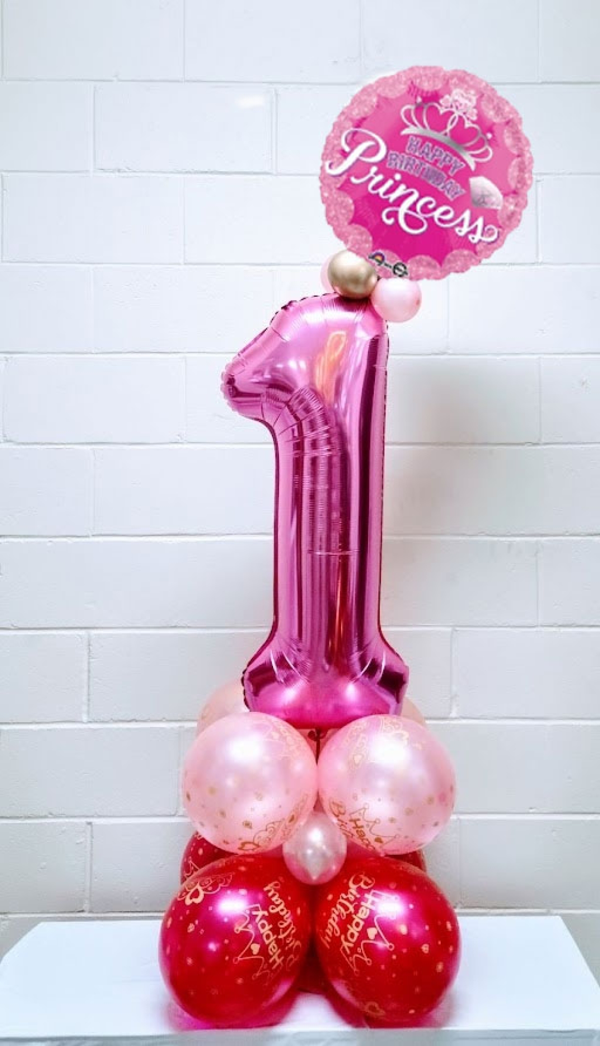 Happy Birthday Princess Pick An Age Balloon Stand Up Single