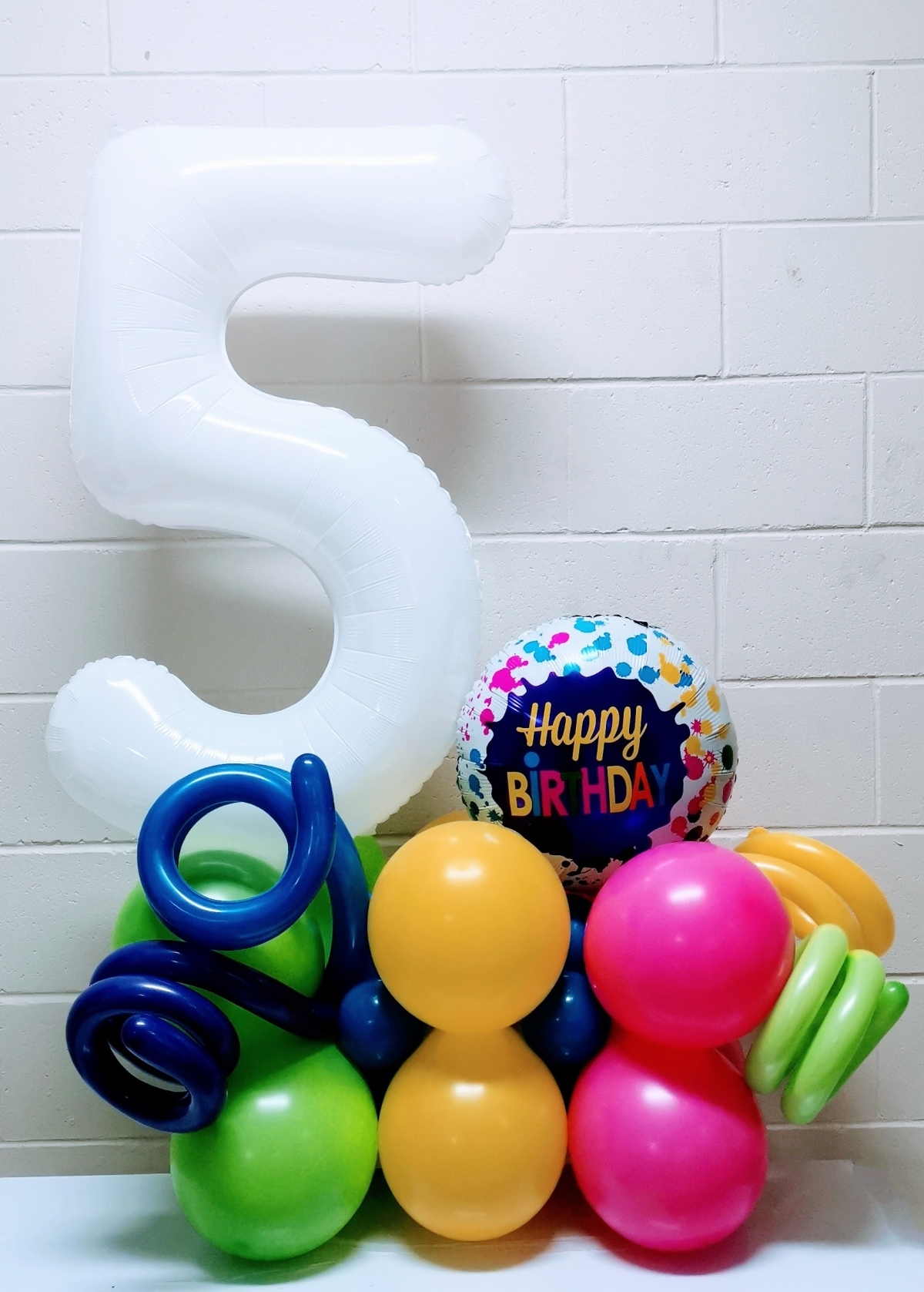 Happy Birthday stand up Colorful + 1 number 